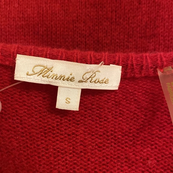 Minnie Rose 🌹 cashmere open front cardigan size small - Picture 3 of 4